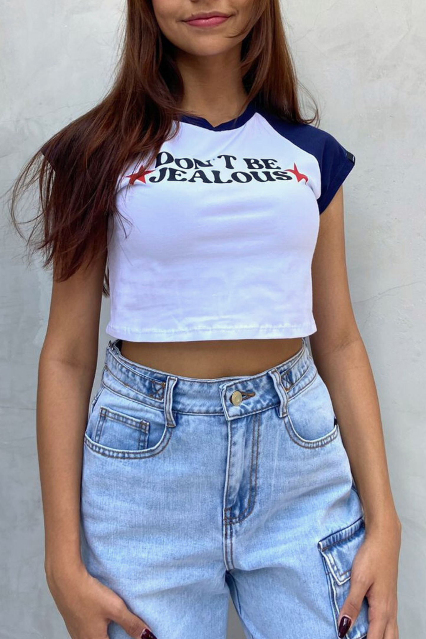 Blusa yesmin Dont be - Blanco azul