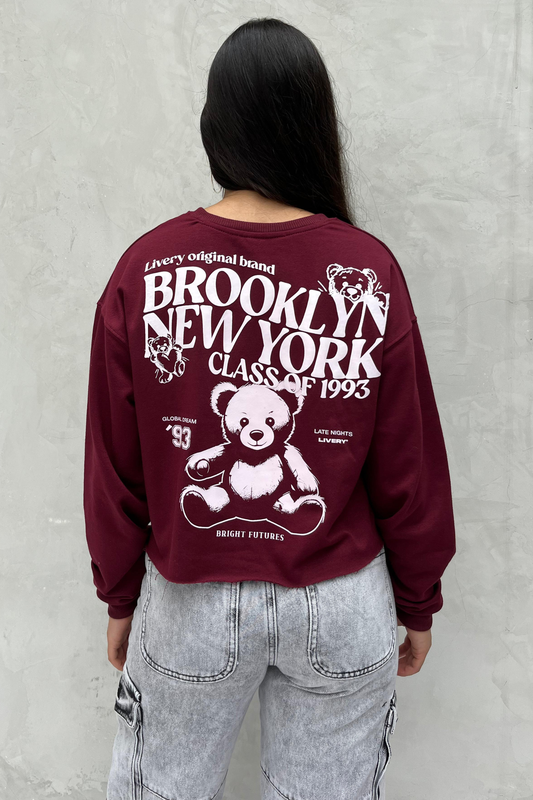 Blusa bear - Vinotinto