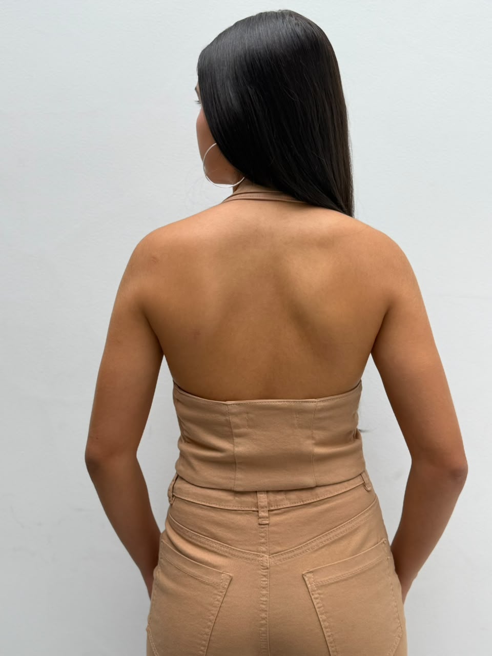 Blusa Hanzel chaleco forrado - Camel
