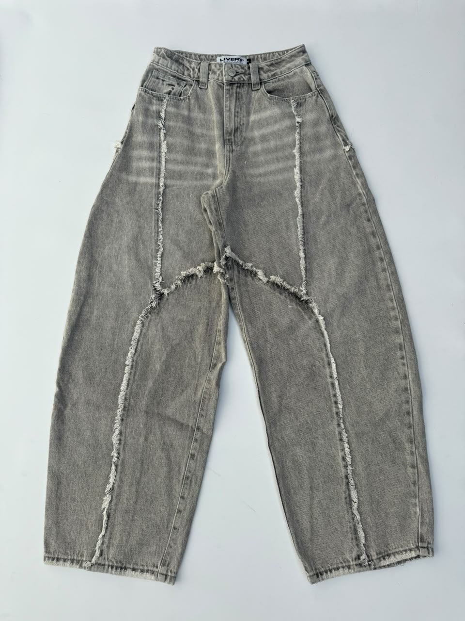 Jean Ash super ballom desflecado - Gris