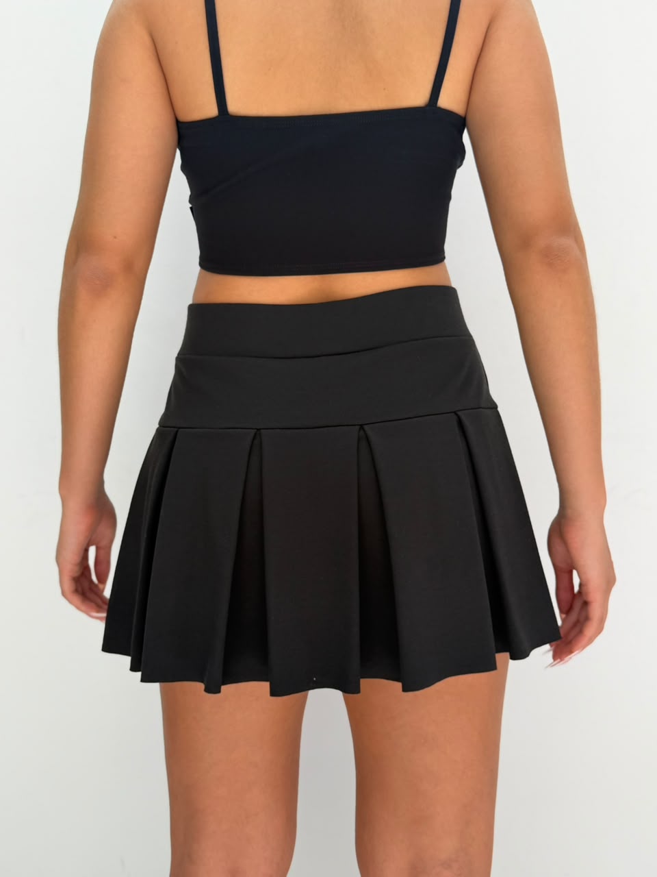 Falda short tablas new york - Negro