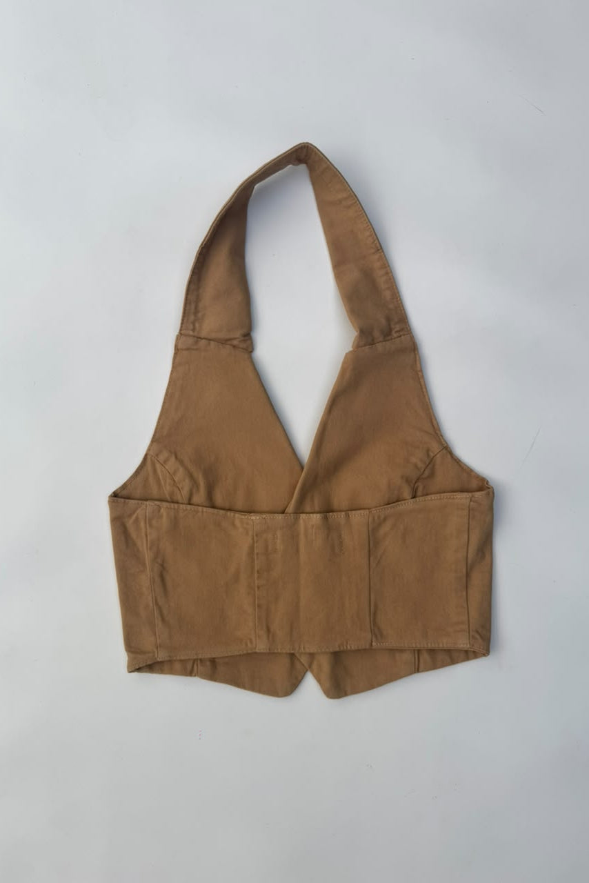 Blusa Hanzel chaleco forrado - Camel