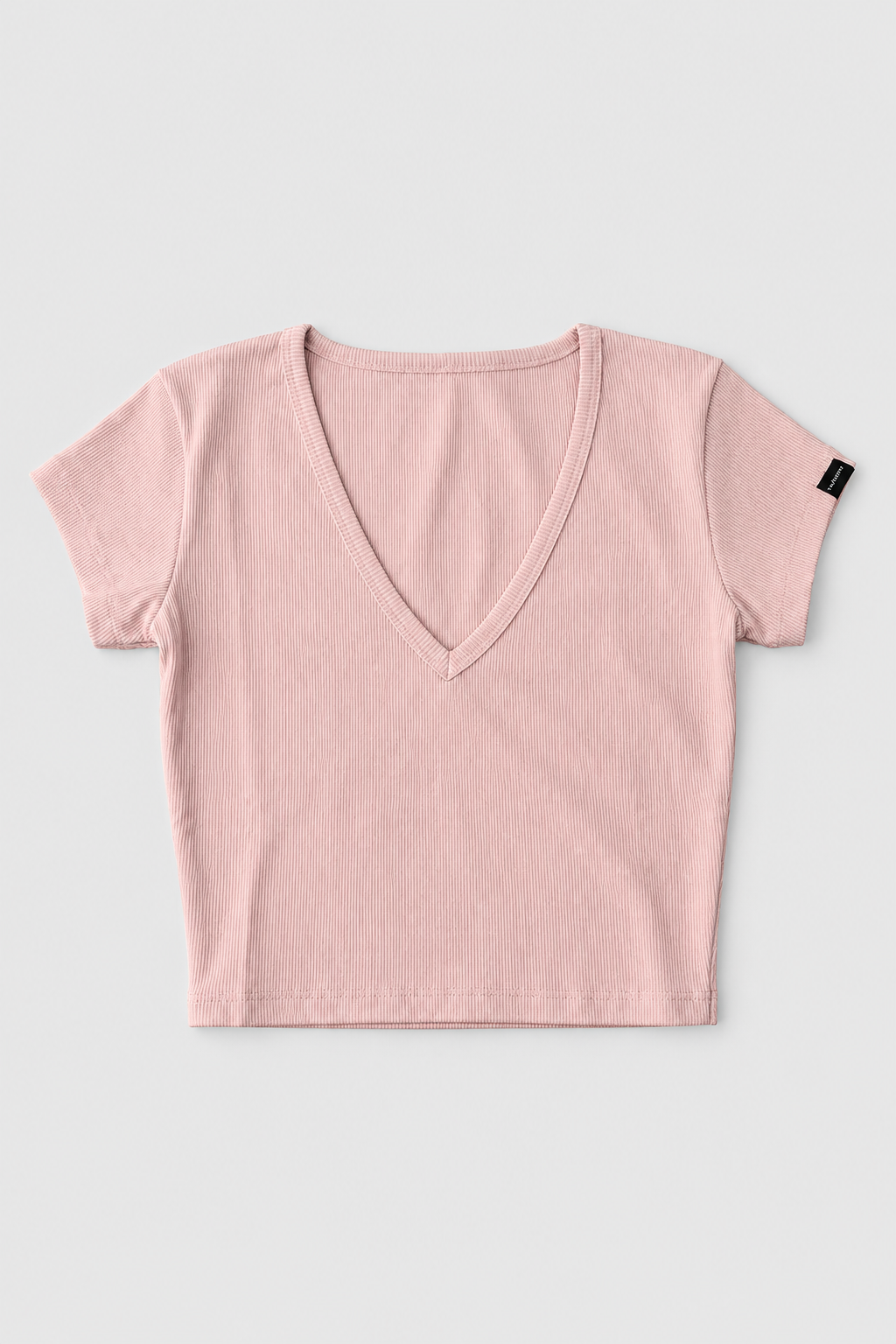 Blusa Sunny basica croptop cuello v profundo - Rosado