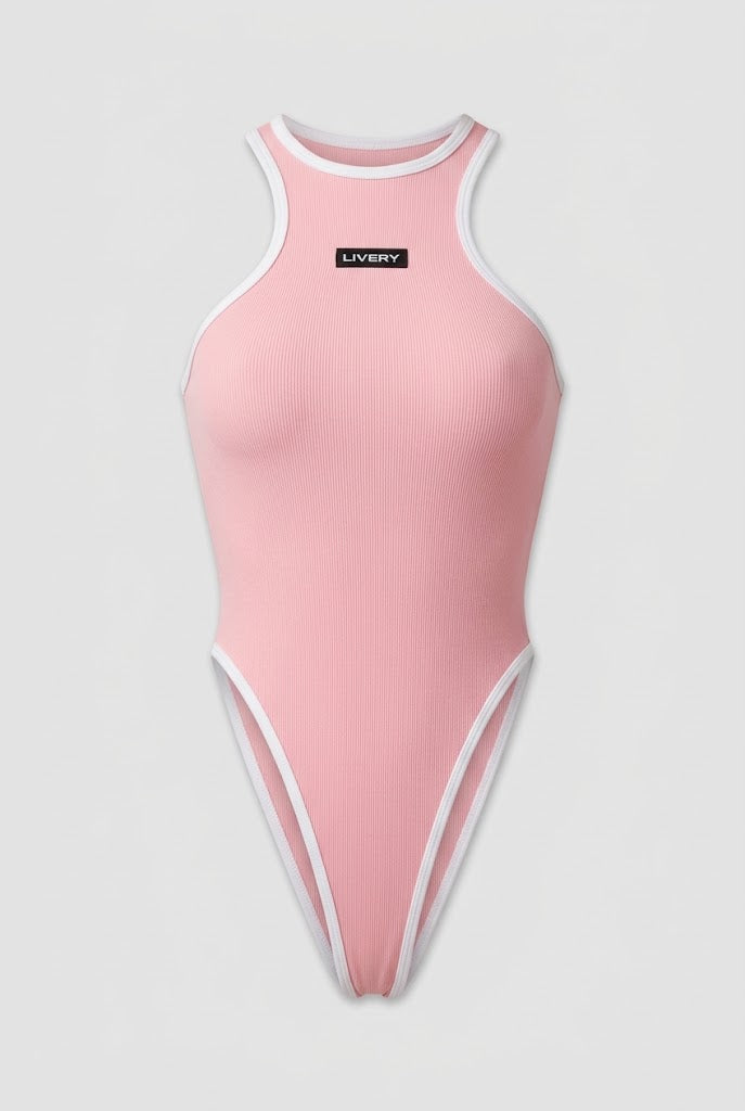 Blusa Sanlow body elastico cuello entrado - Rosa