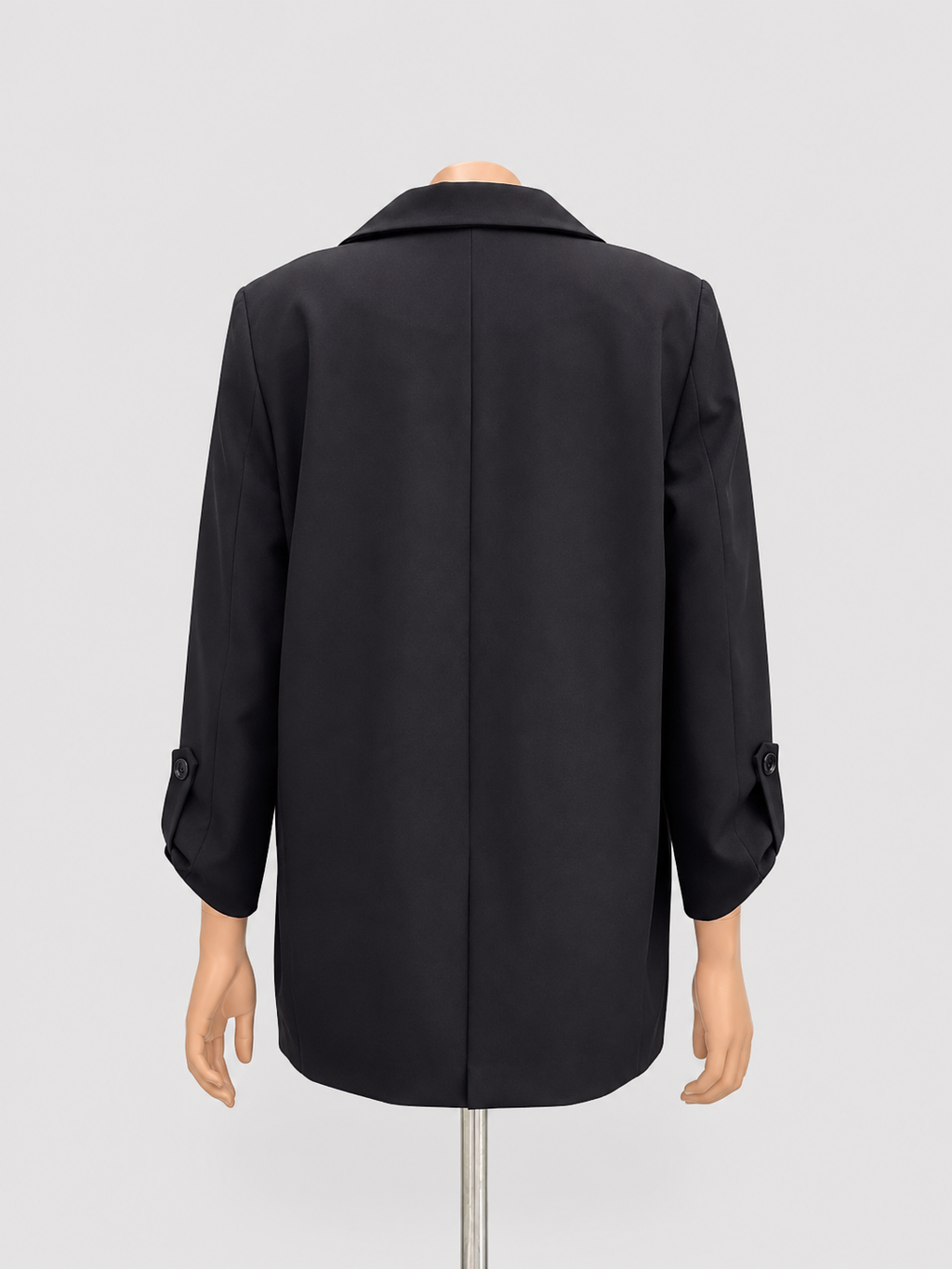 Chaqueta Laurence blaizer manga recogida con bolsillo tapas al frente - Negro
