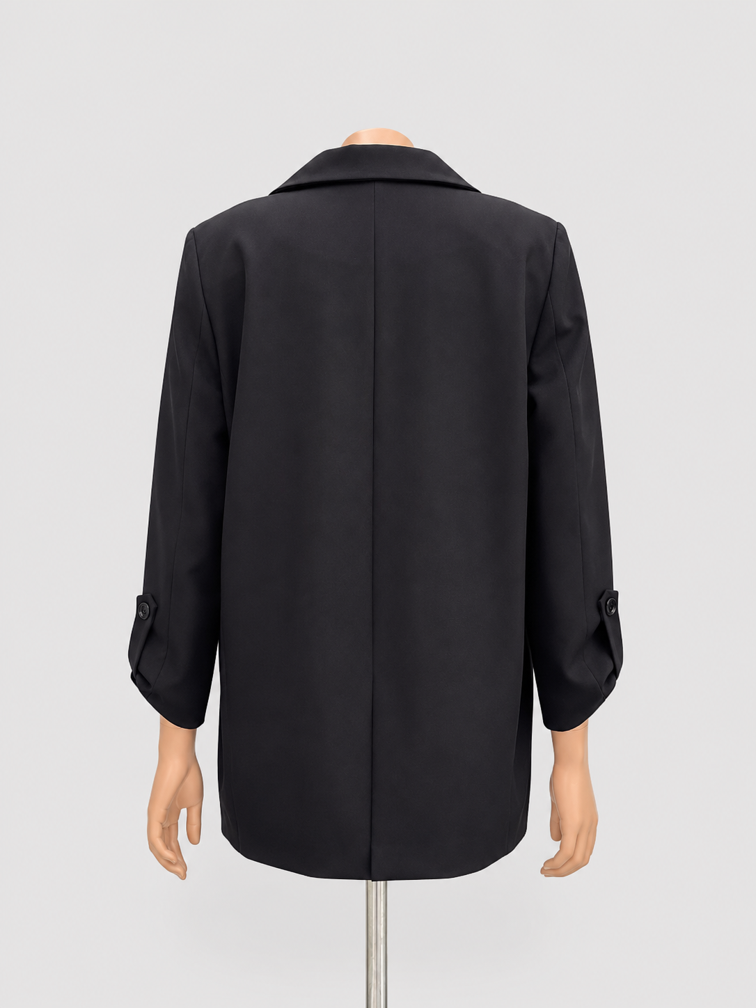 Chaqueta Laurence blaizer manga recogida con bolsillo tapas al frente - Negro