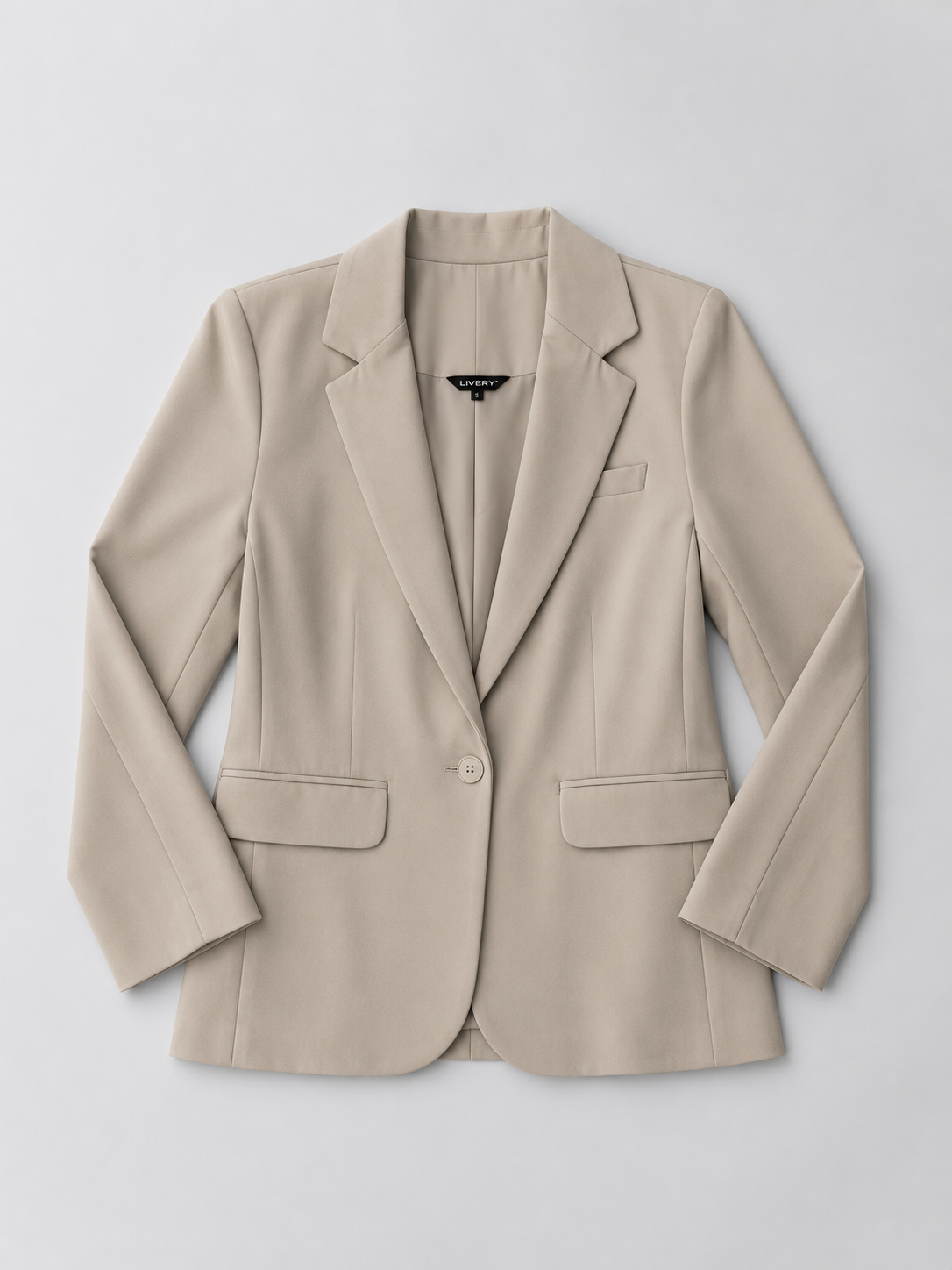 Chaqueta Laurence blaizer manga recogida con bolsillo tapas al frente - Avena