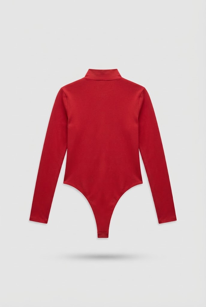 Blusa Kela body elastico cierre en cuello - Rojo