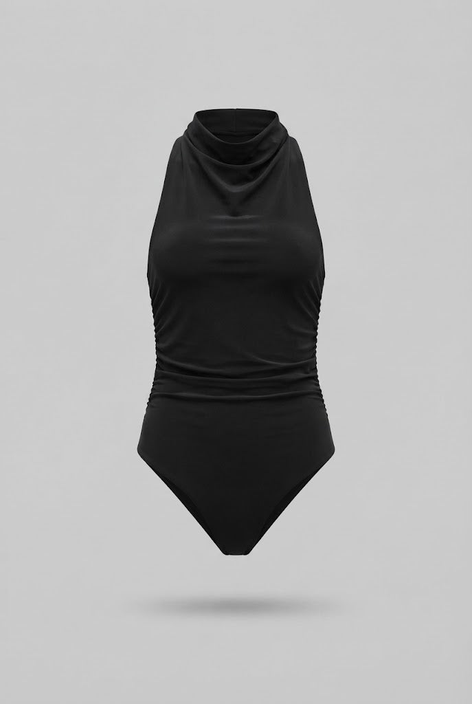 Blusa Romy body cuello alto - Negro