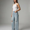Jean Brooklyn L57 roto dos rodilla  - Azul hielo
