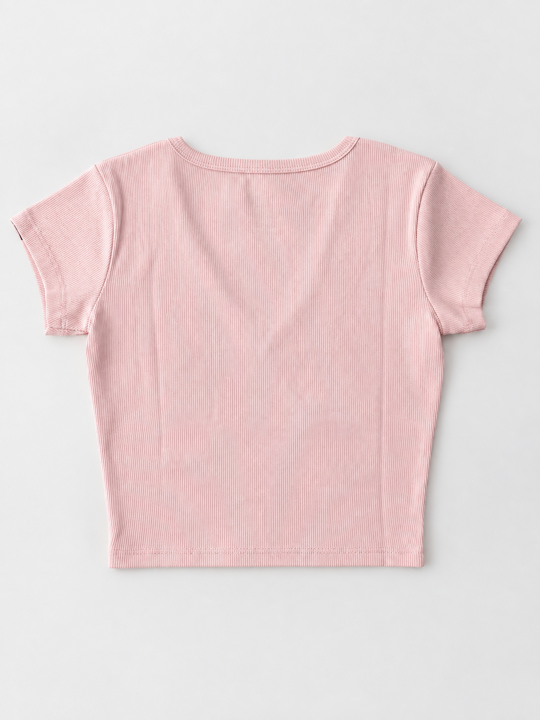 Blusa Sunny basica croptop cuello v profundo - Rosado