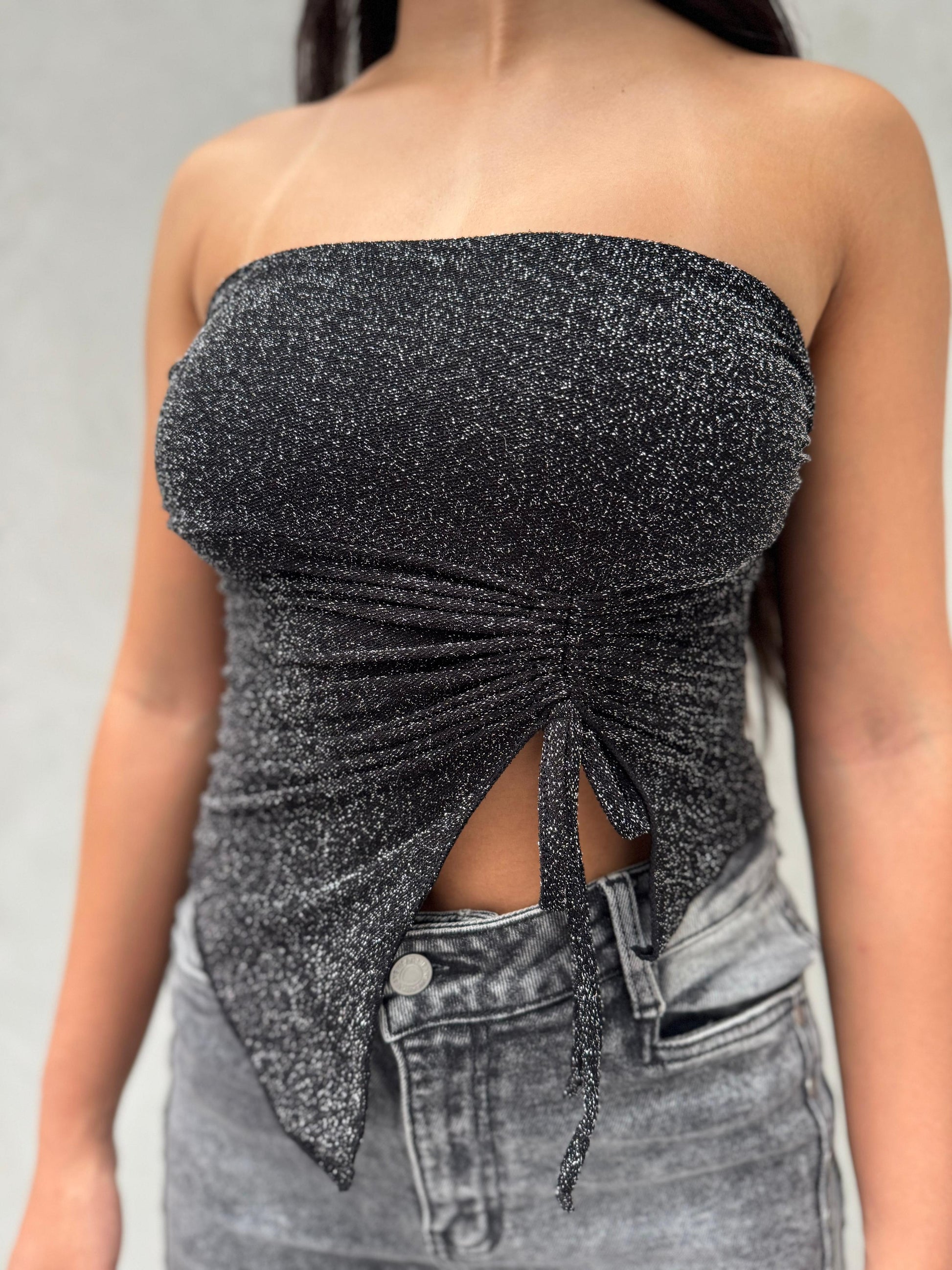 Blusa Amy straple brillos