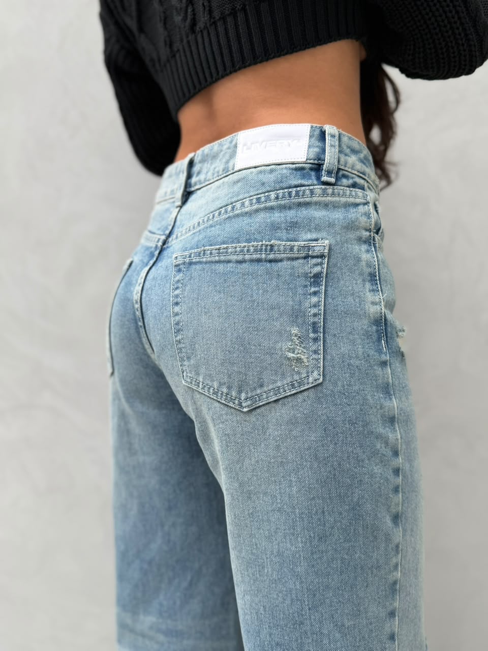 Jean Brooklyn L57 roto dos rodilla  - Azul hielo