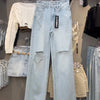 Jean Brooklyn fit recto roto - azul hielo