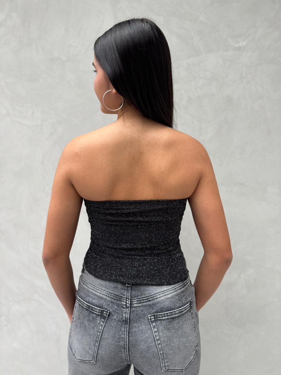 Blusa Amy straple brillos