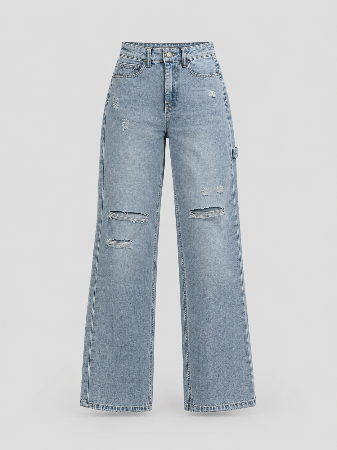 Jean Brooklyn L57 roto dos rodilla  - Azul hielo