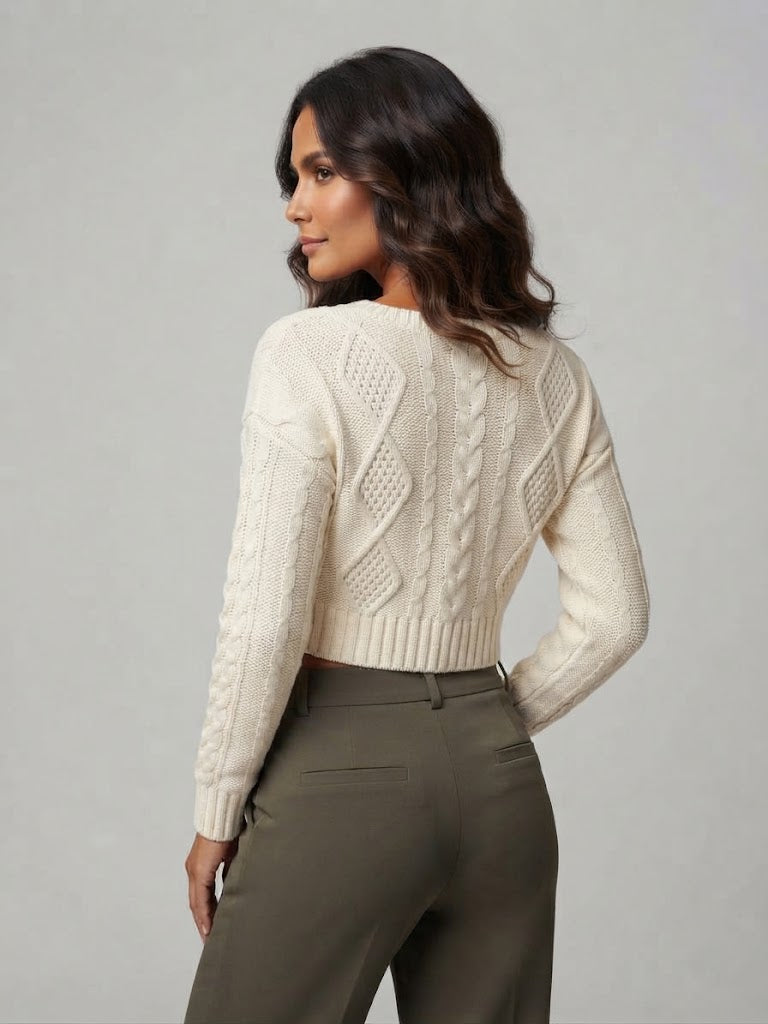 Blusa Beck tejido - Marfil