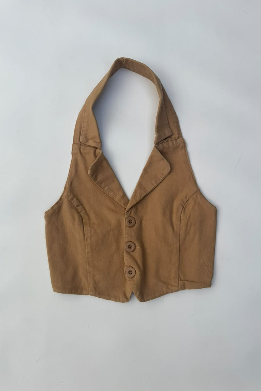 Blusa Hanzel chaleco forrado - Camel