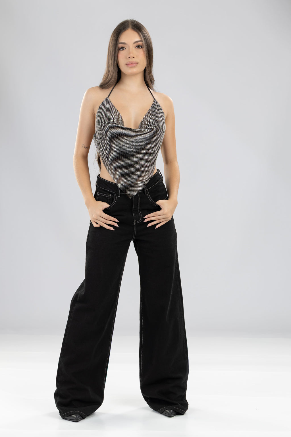 Blusa london luxury murano drapeada