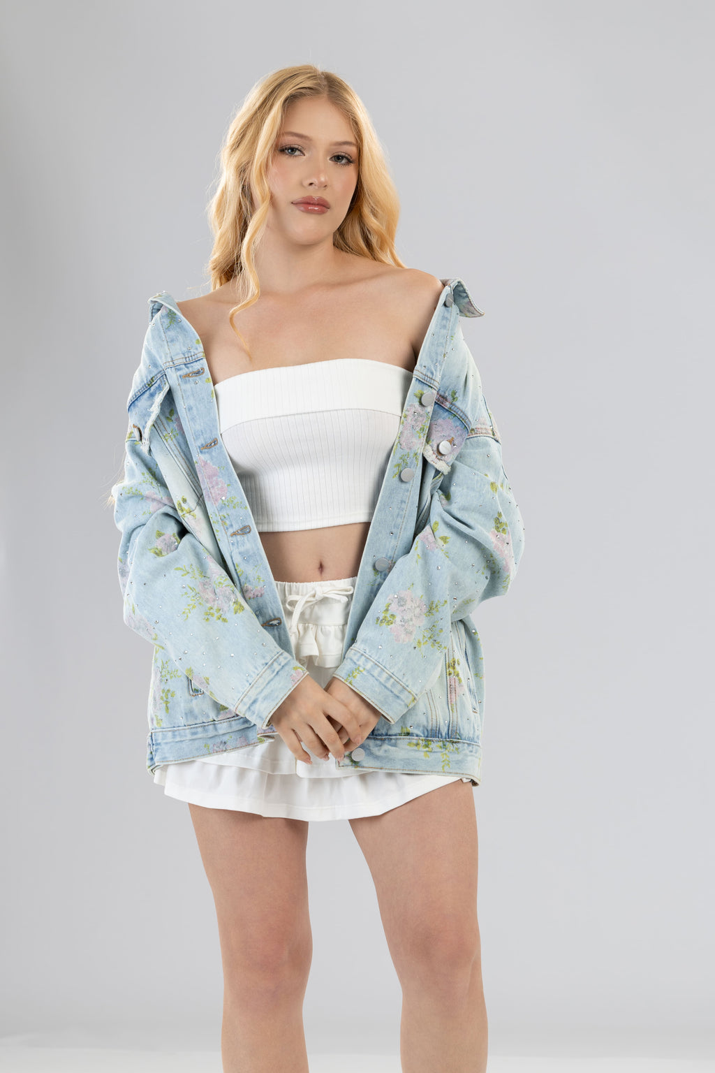 Chaqueta Flower Oversize