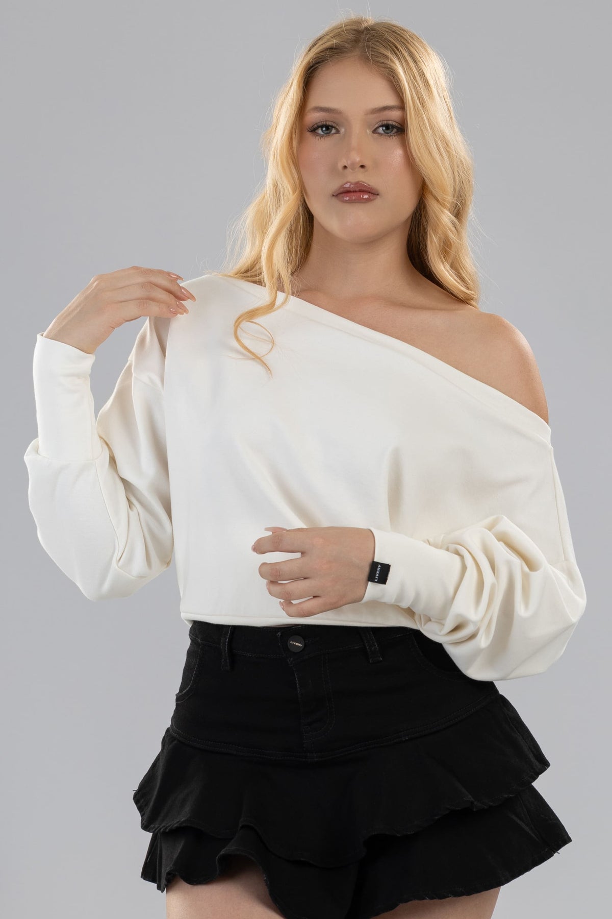 Blusa Fresing bluson caido - Marfil