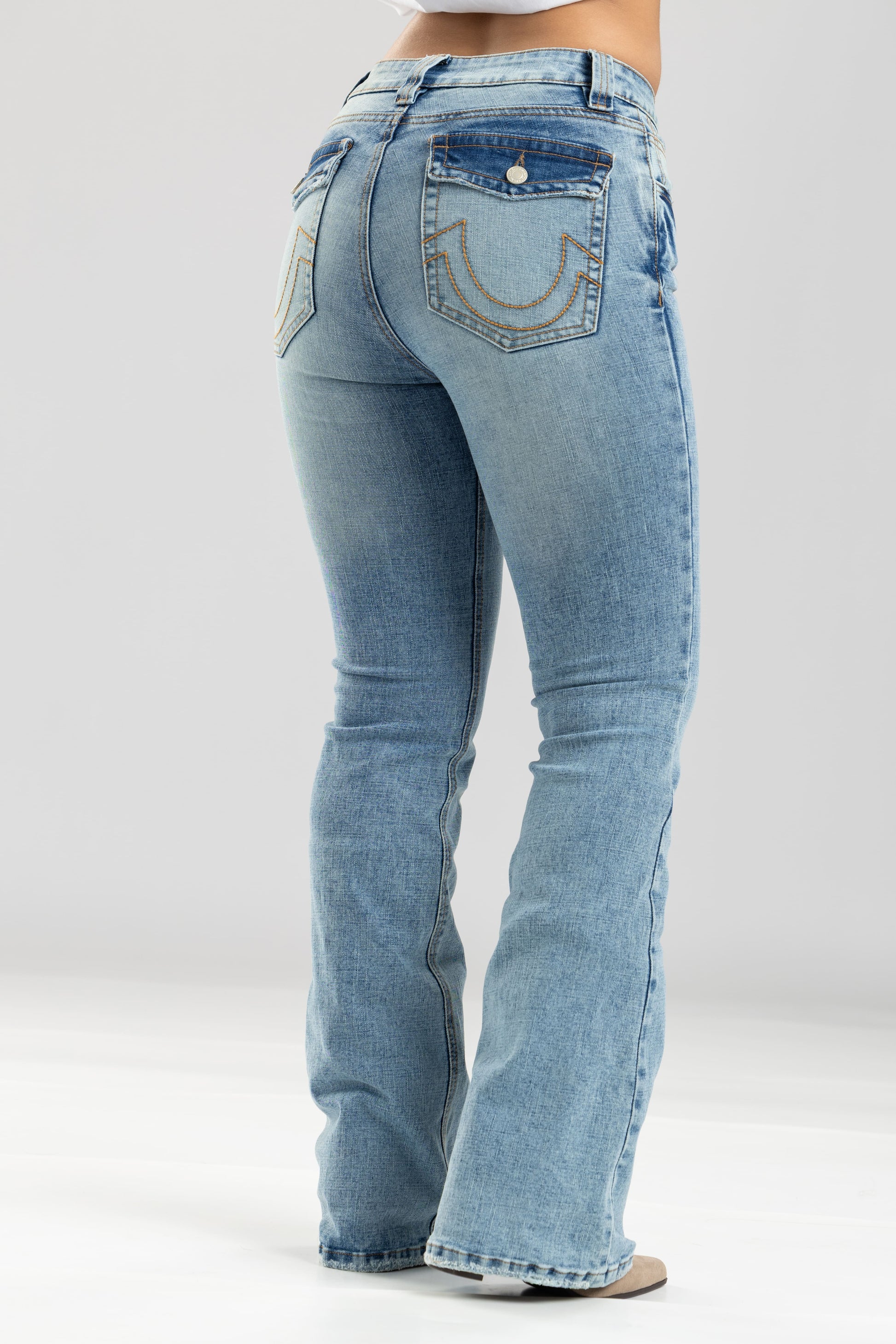 Jean Austin flare  bordado - Stretch