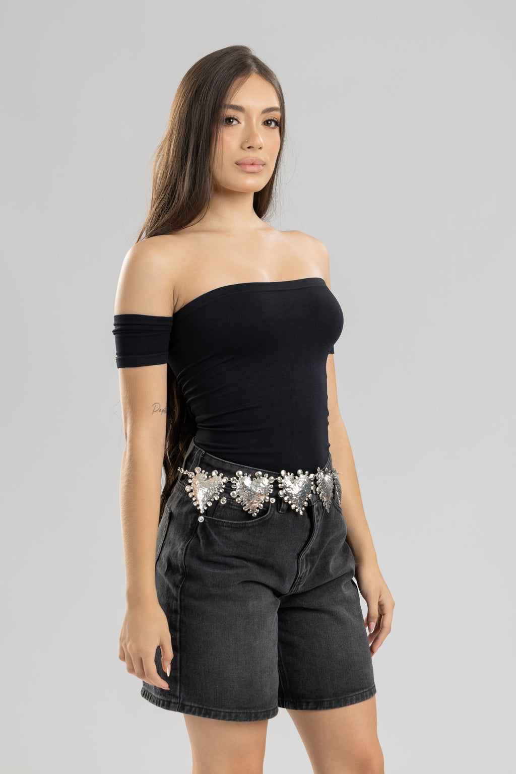 Blusa nala elastica recta MC - Negra