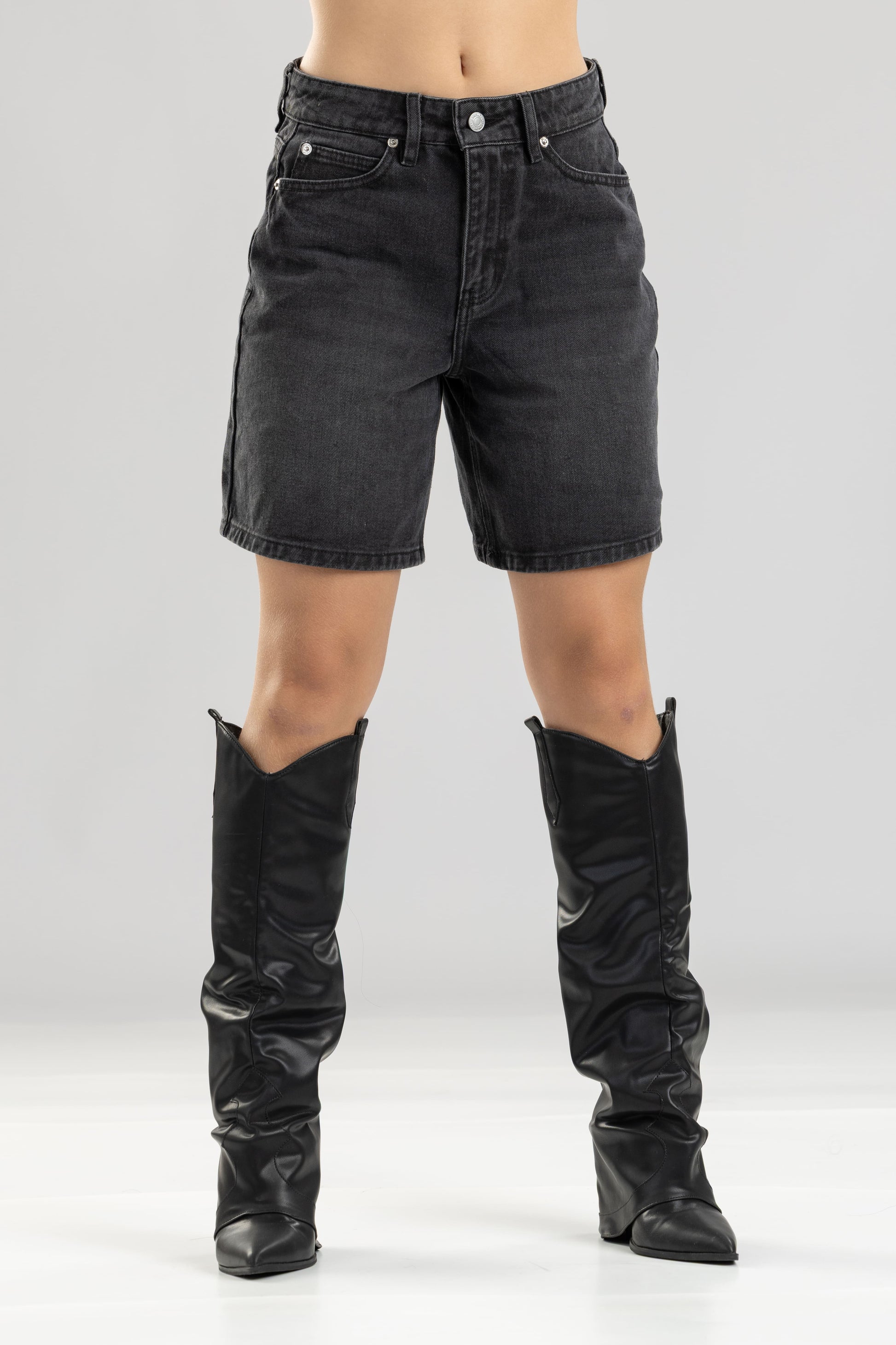 Short lark bermuda denim - Negro humo