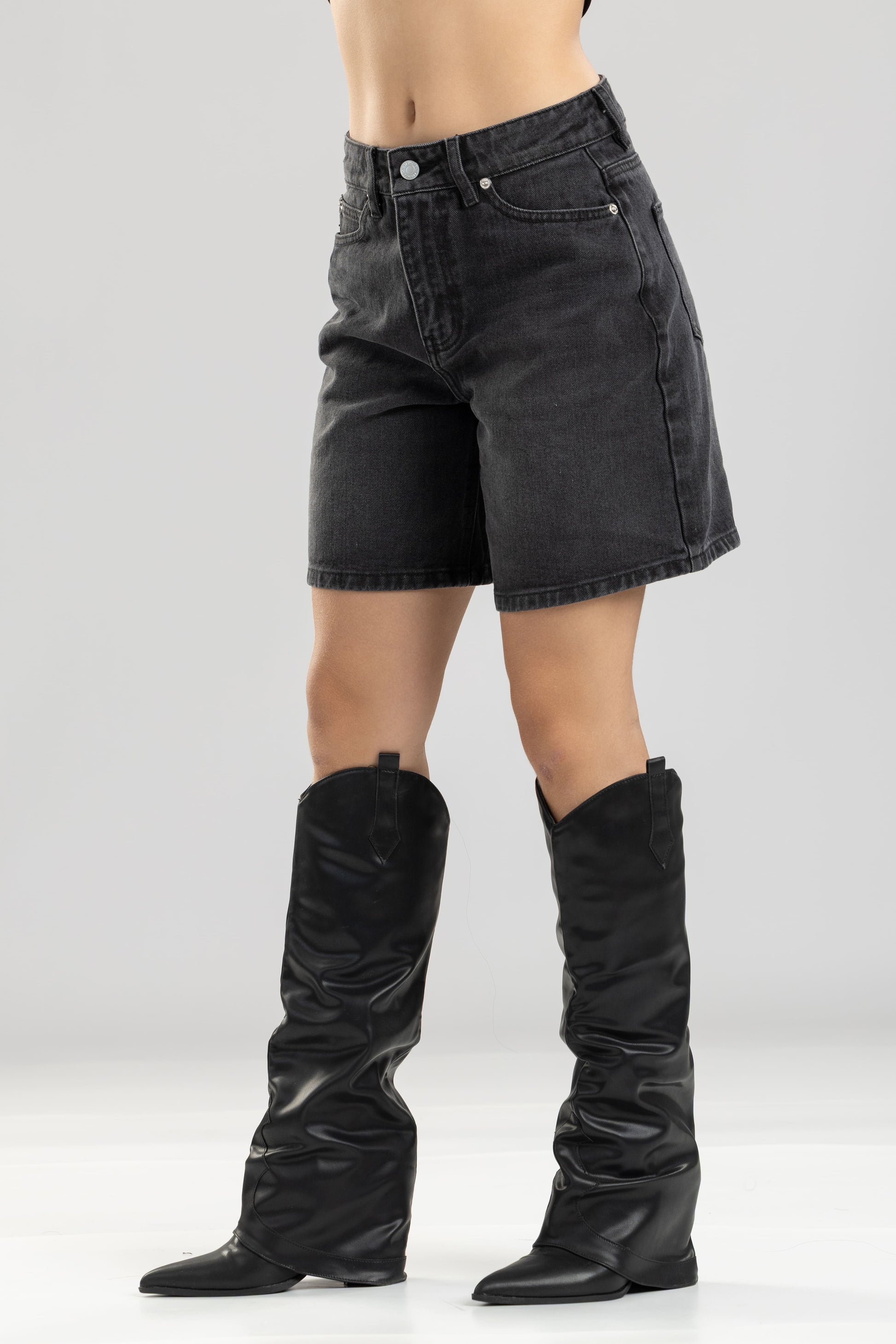 Short lark bermuda denim - Negro humo