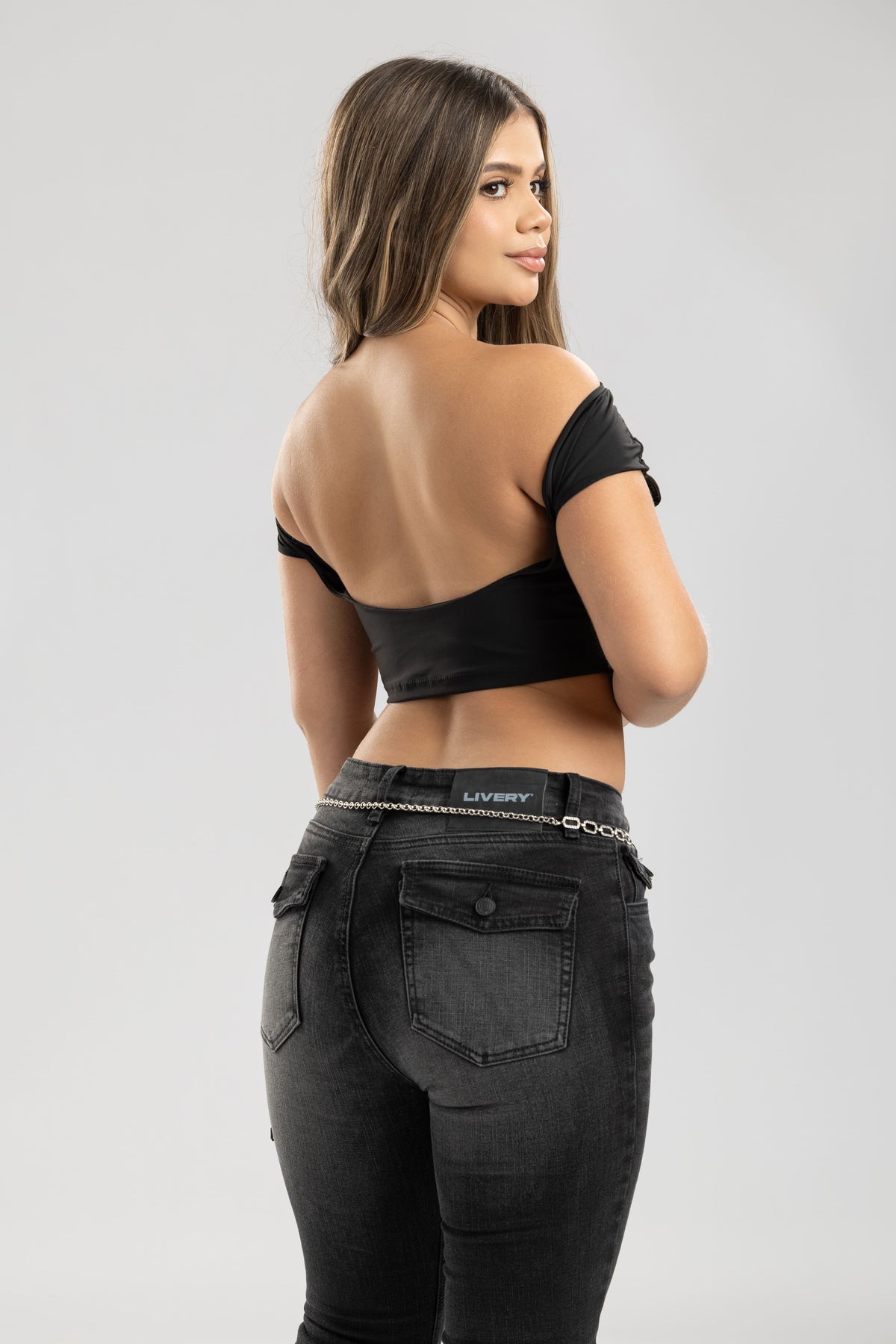 Blusa Wenley croptop -  Negro