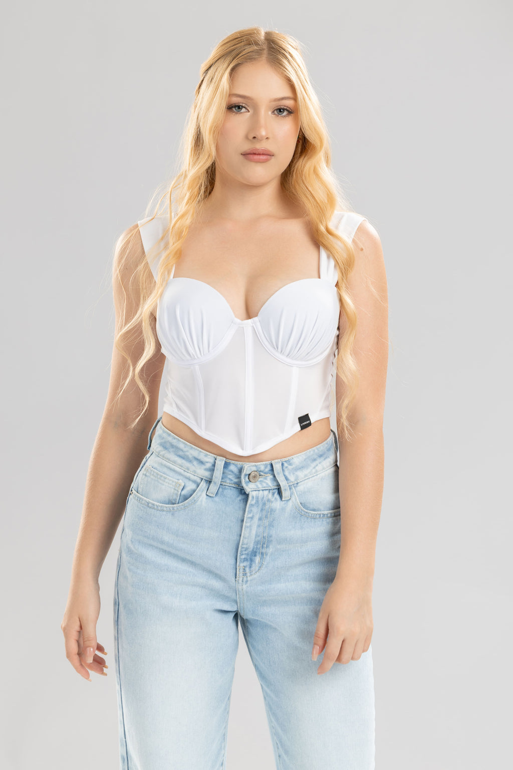 Blusa greta corset - Blanco