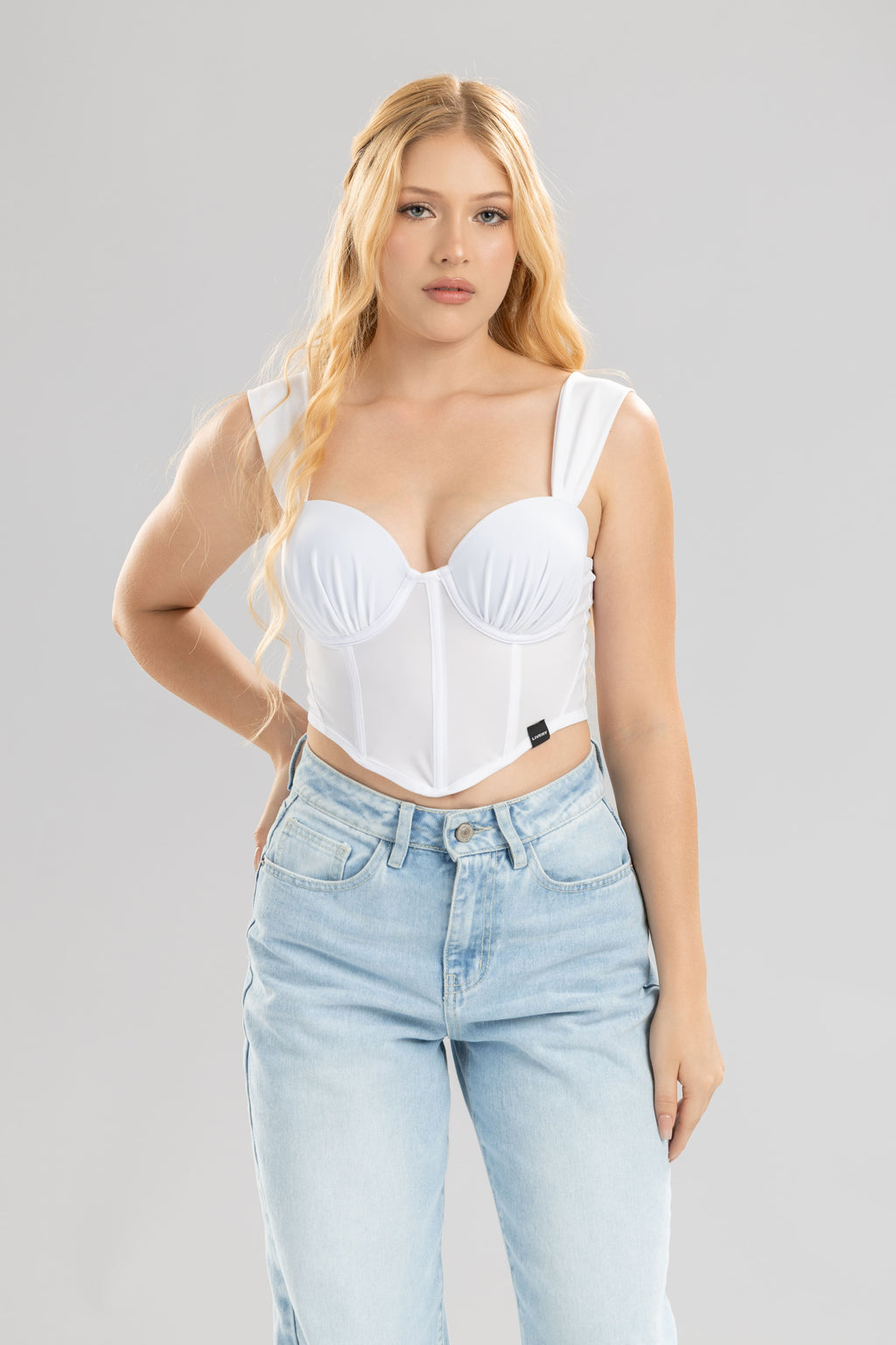 Blusa greta corset - Blanco
