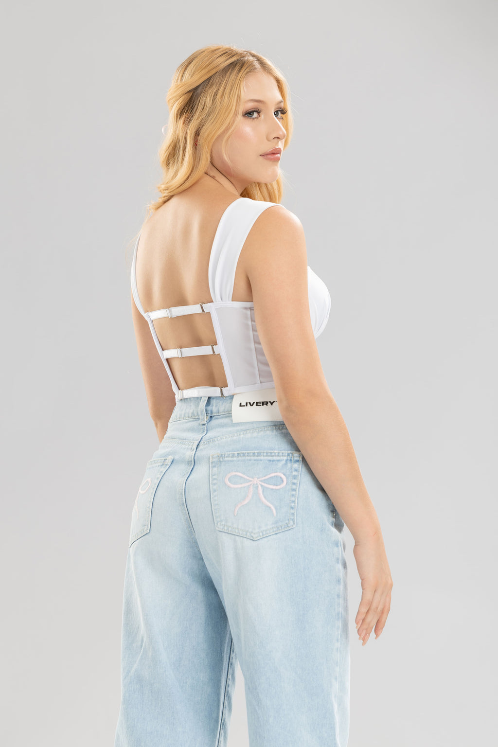 Blusa greta corset - Blanco