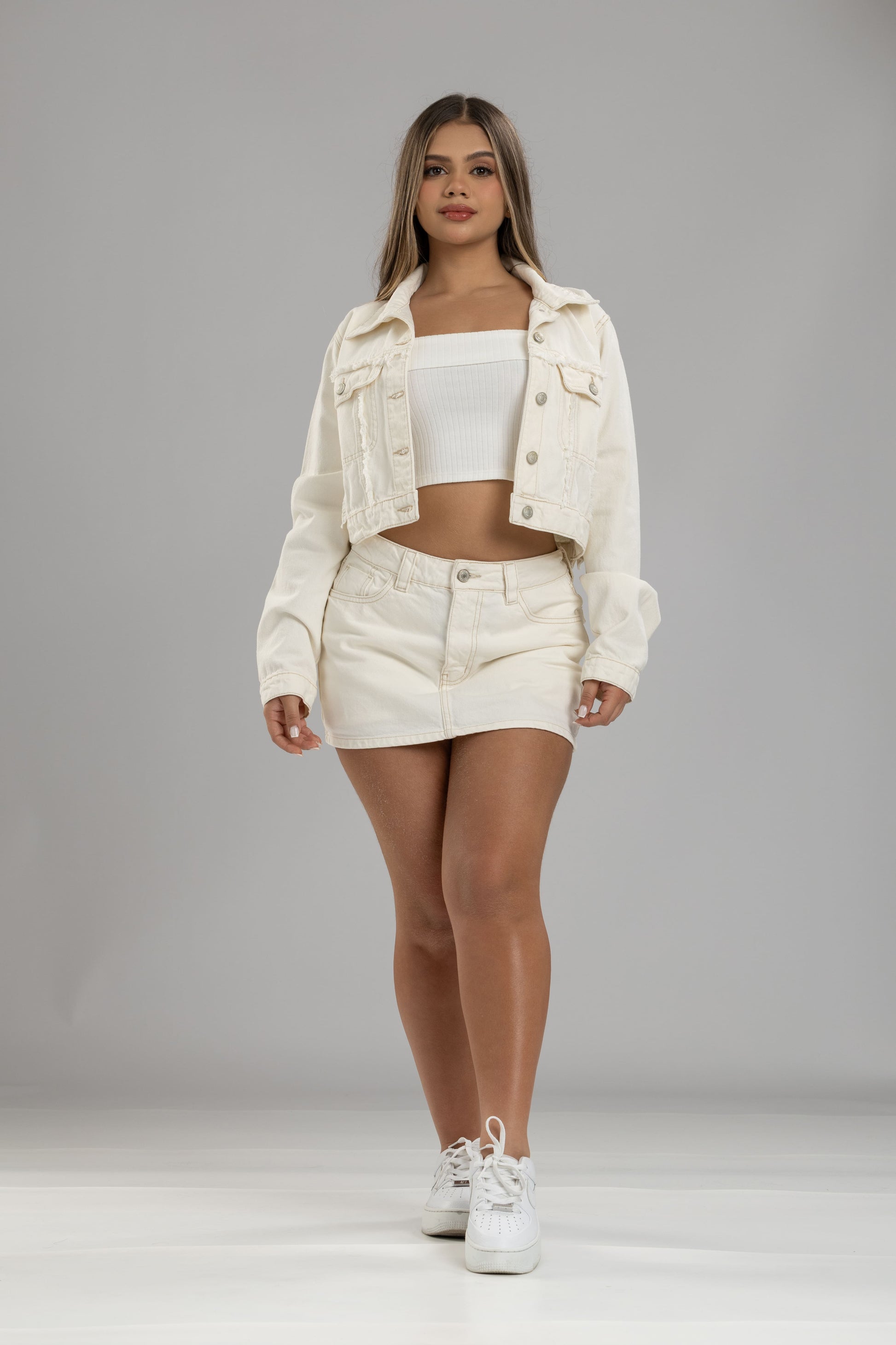 Falda Oxford - Crudo