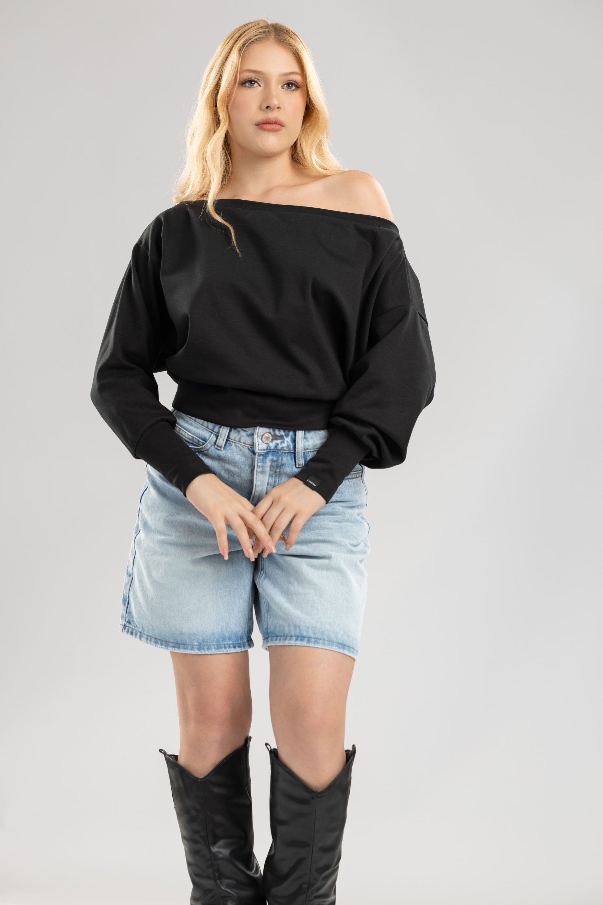 Blusa fresing bluson - Negro
