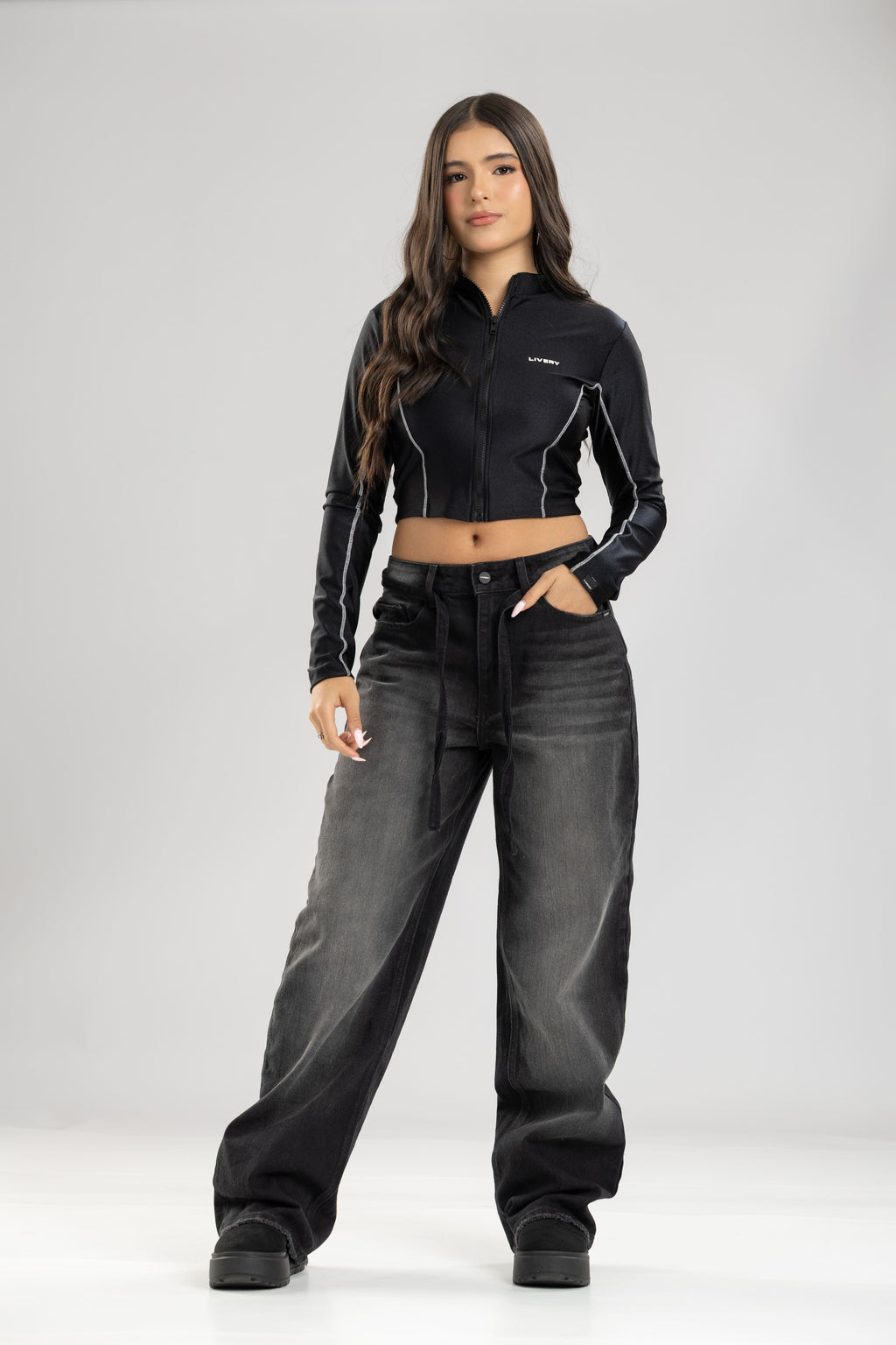Jean Klips dark fit - Negro