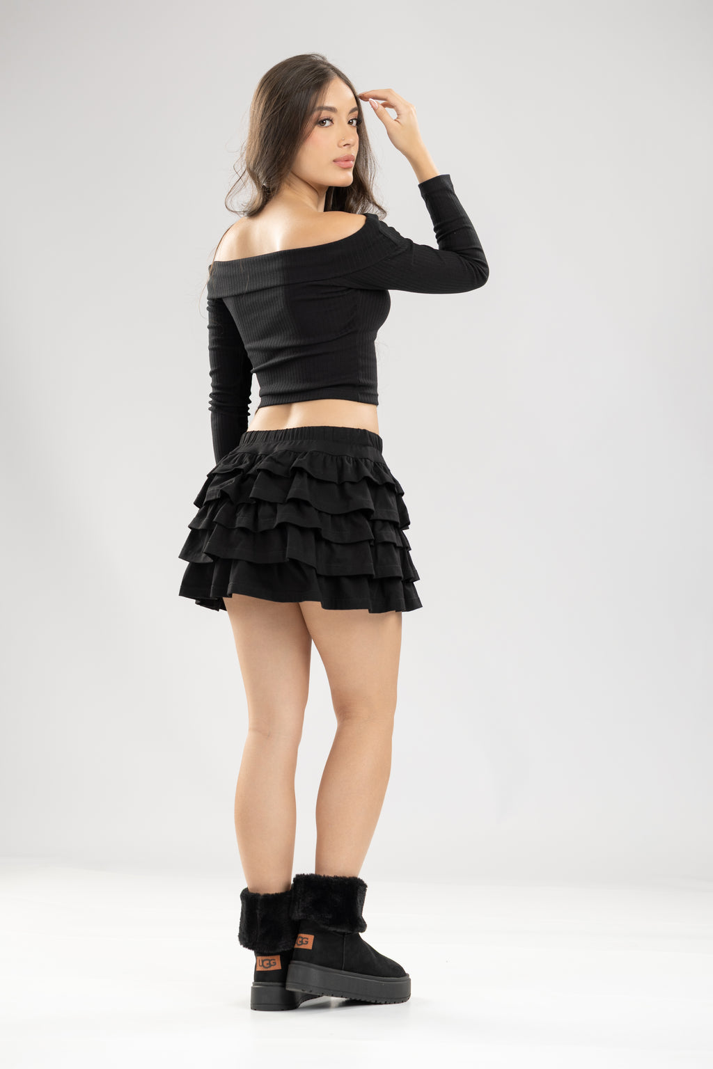 Falda ivette - Negro