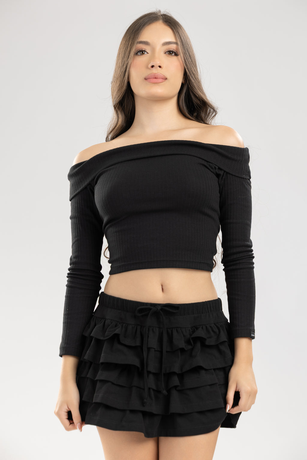 Falda ivette - Negro