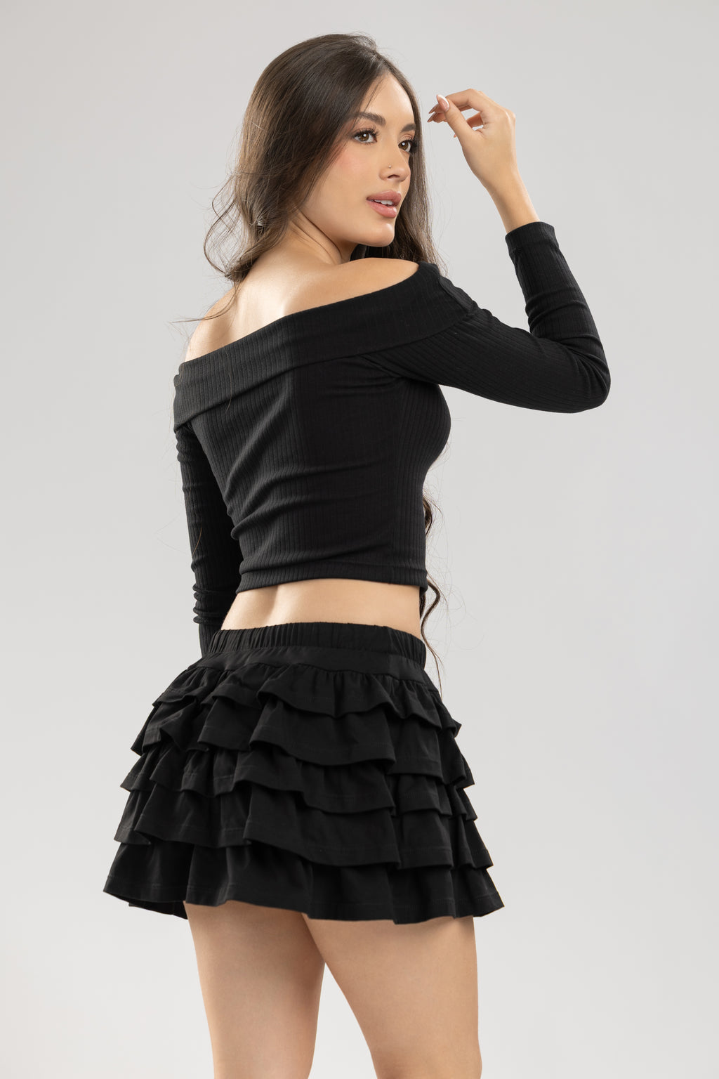 Falda ivette - Negro