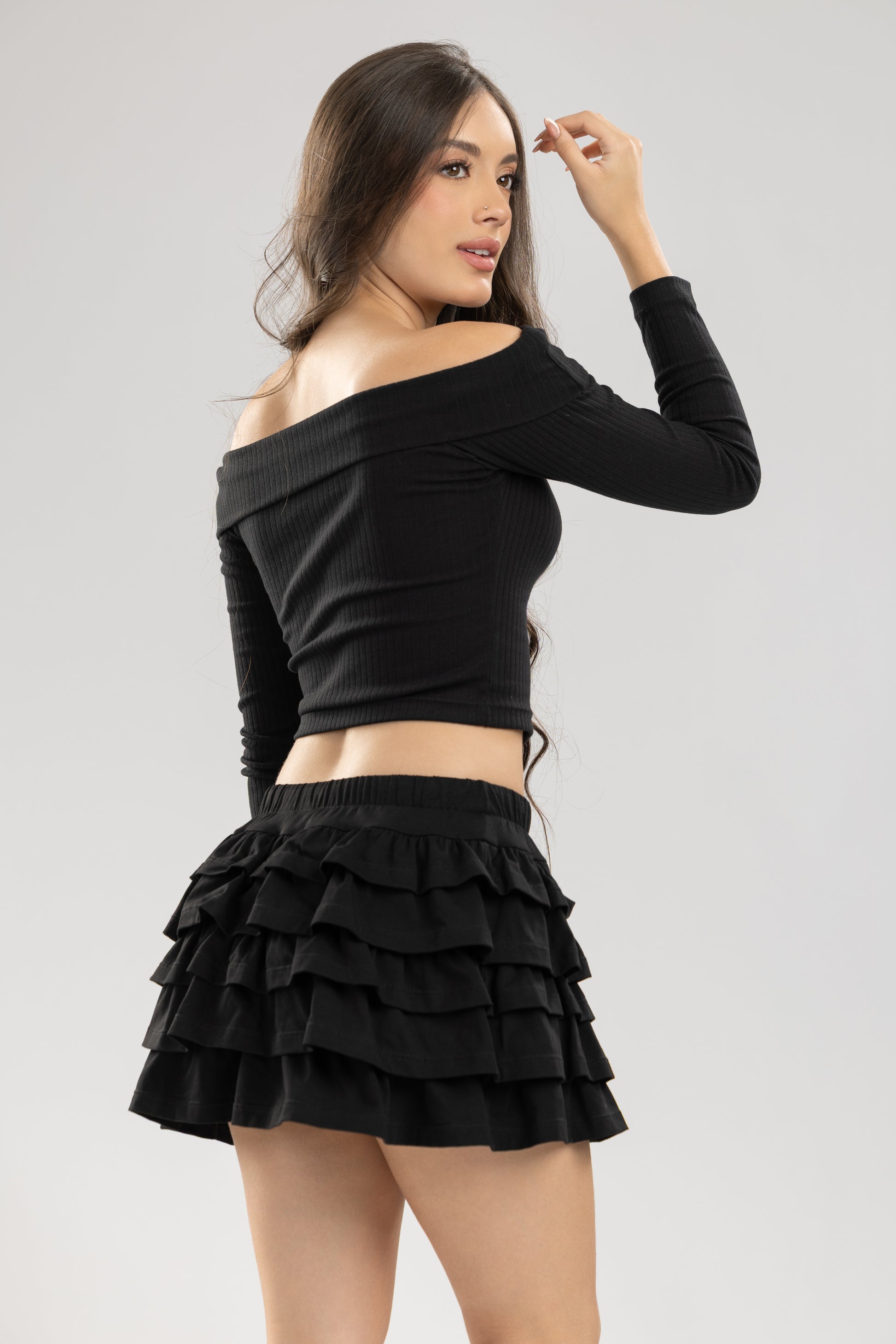 Falda ivette - Negro