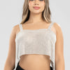 Blusa luxury murano broche espalda - Plateado