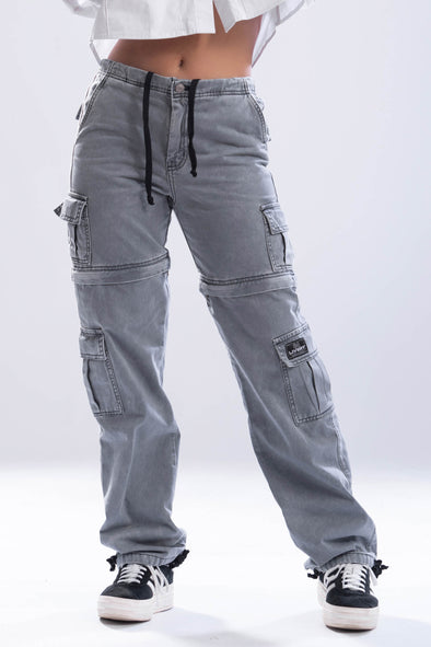 Jean Army convertible a bermuda Gris