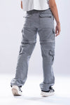 Jean Army convertible a bermuda Gris