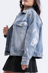 CHAQUETA TRECK DENIM CON FOIL -Azul claro