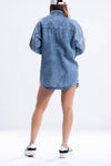 Blusa Camisera Denim Kit - Azul claro