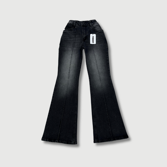 Jean flare strech - negro humo