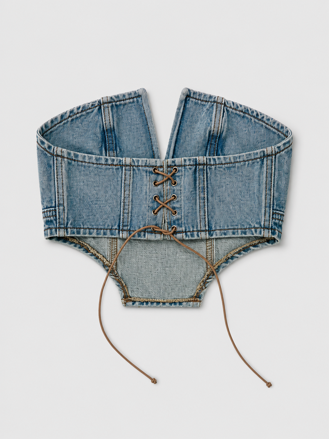 Blusa Tanner tipo corset corte en v en escote