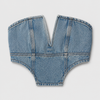 Blusa Tanner tipo corset corte en v en escote