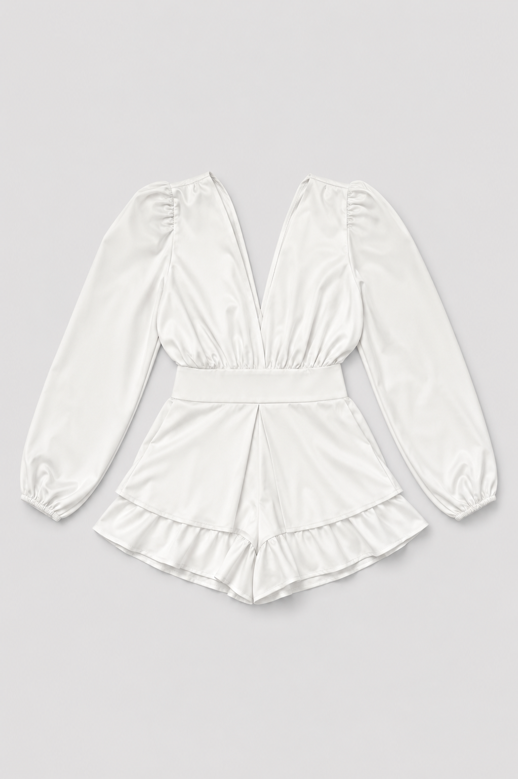 Vestido Merren con short ml escote v - marfil