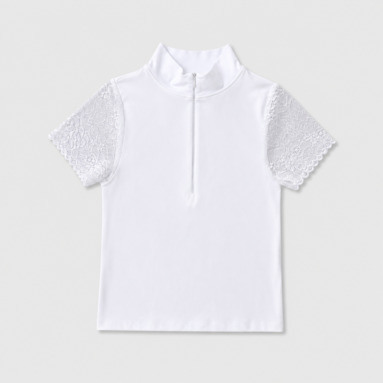 Blusa Living elastica manga blonda - Blanca